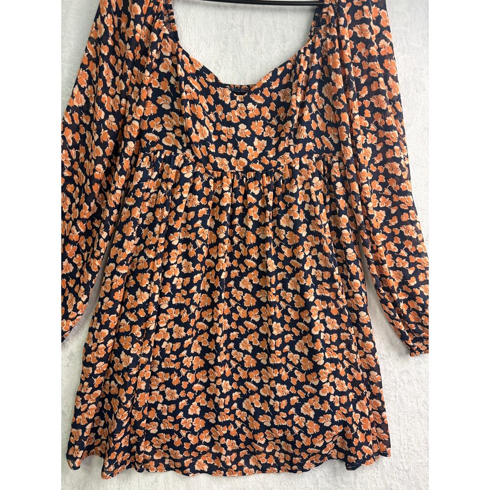Abercrombie & Fitch Ditsy Floral Babydoll Boho Mini Dress - Size Medium - Picture 7 of 10